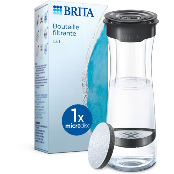 Gourde filtrante BRITA Fill & Serve gris foncé + 1 filtre à eau MicroDisc