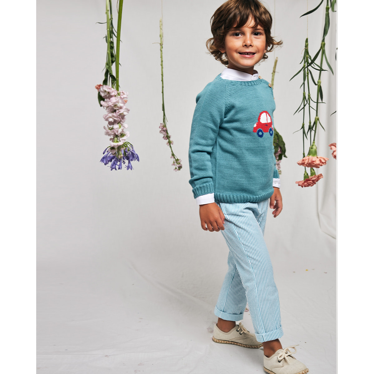 PANTALÓN RAYAS SEERSUCKER VERDE