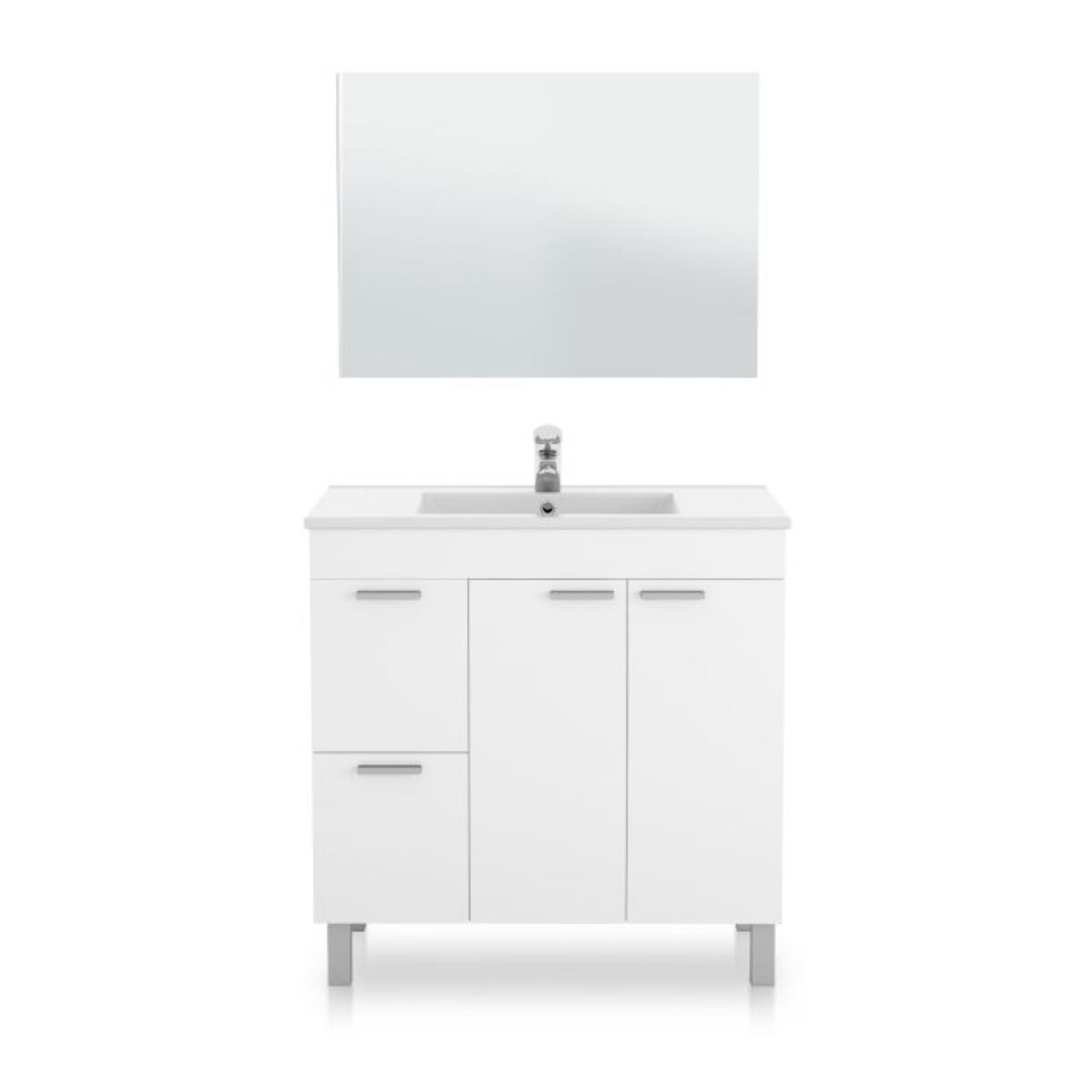 Mueble de baño con espejo Liz Blanco Brillo