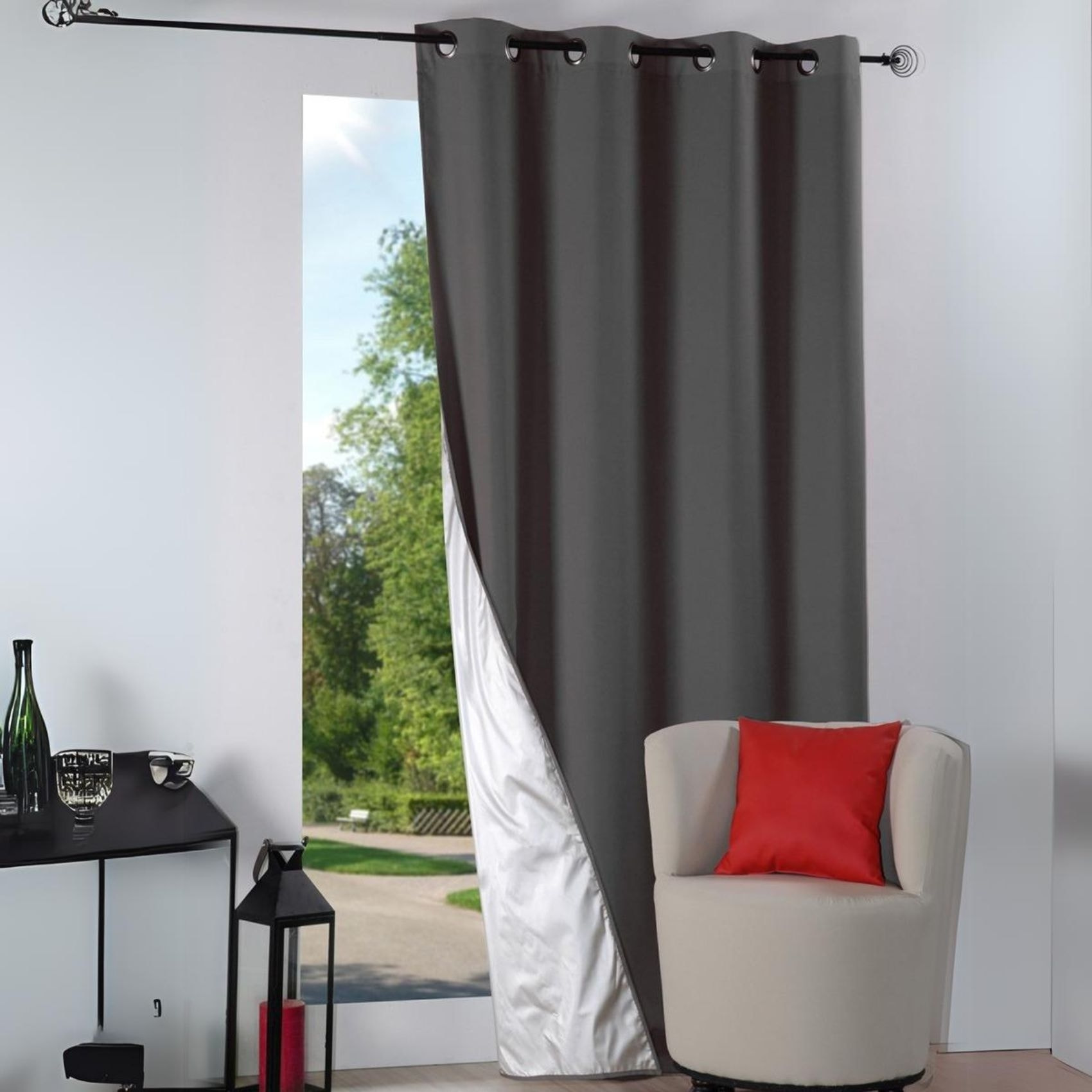 Rideau thermique été - Gris anthracite