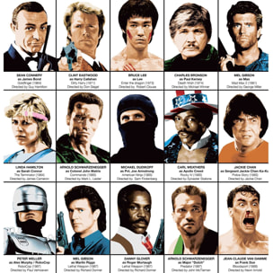 Affiche - Legendary Action Movie Heroes - Olivier Bourdereau