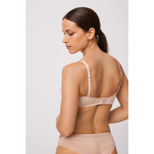 Reggiseno imbottito con ferretto beige, coppe B e C
