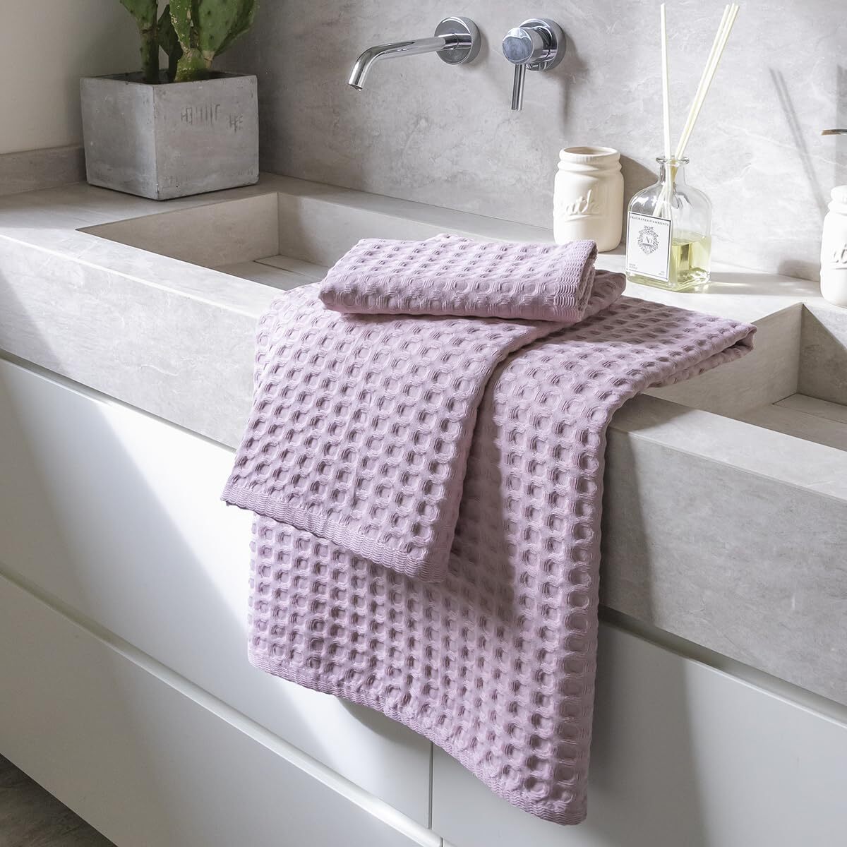 Telo doccia in cotone - ROSA