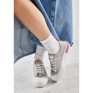 Zapatillas Mujer Casual One Way Low Summer Club Plata D.Franklin