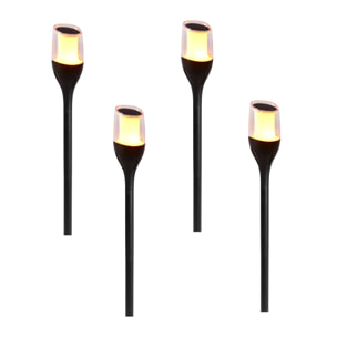 Lot de 4 torches solaires FARELY H80 cm