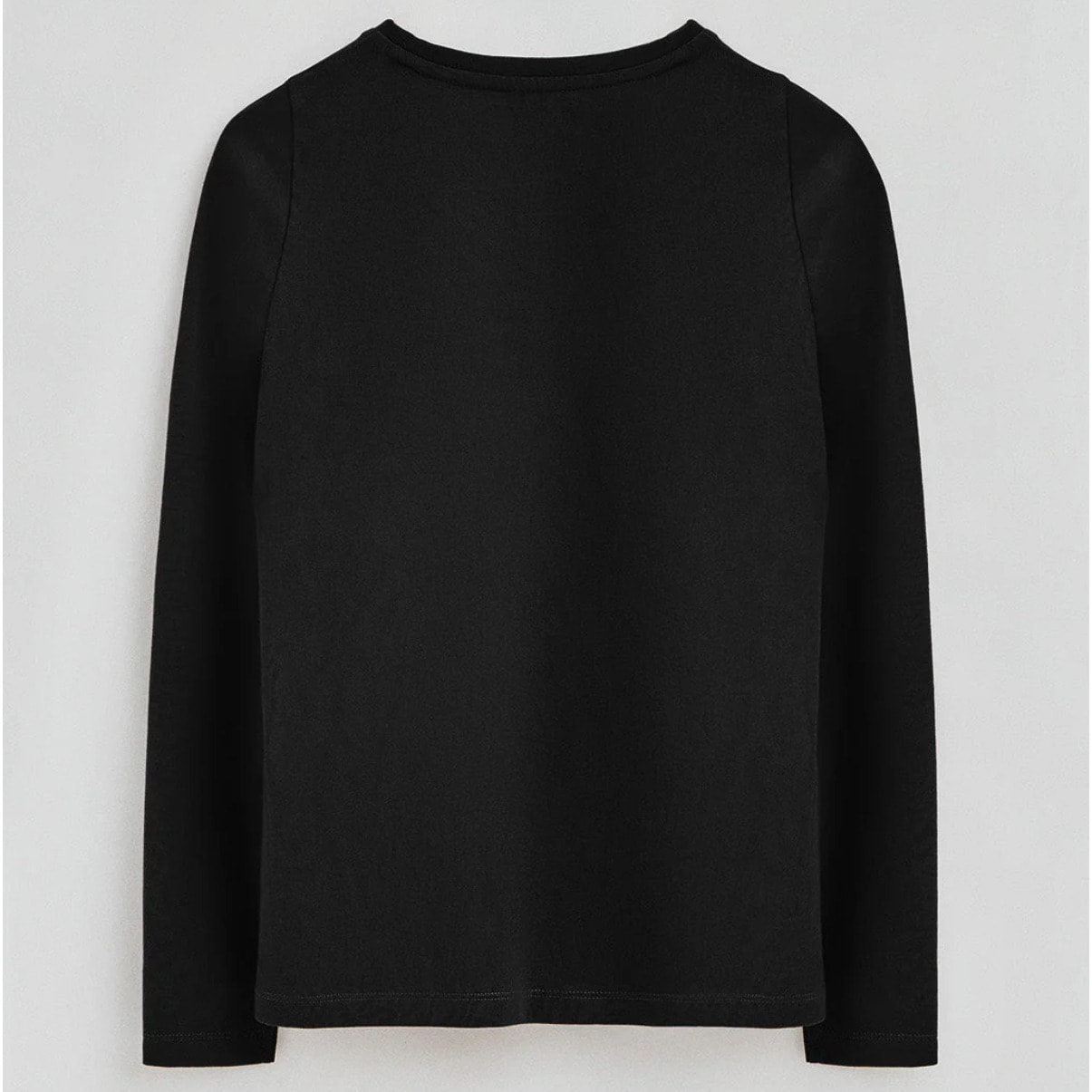 Maglietta nera a maniche lunghe a girocollo con logo Rigby Go Gold