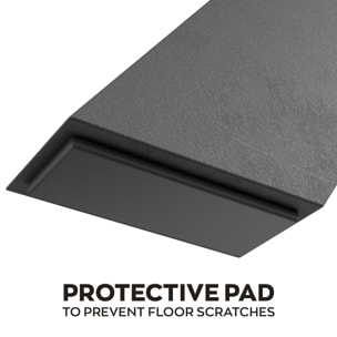 Tavolo da pranzo in legno e metallo con piedi x-shaped nero 220x100 cm Grigio Testurizzato