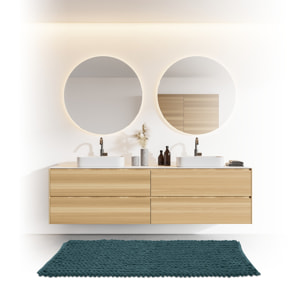 Tapis de bain 50x120 cm Bleu pétrole Colorama