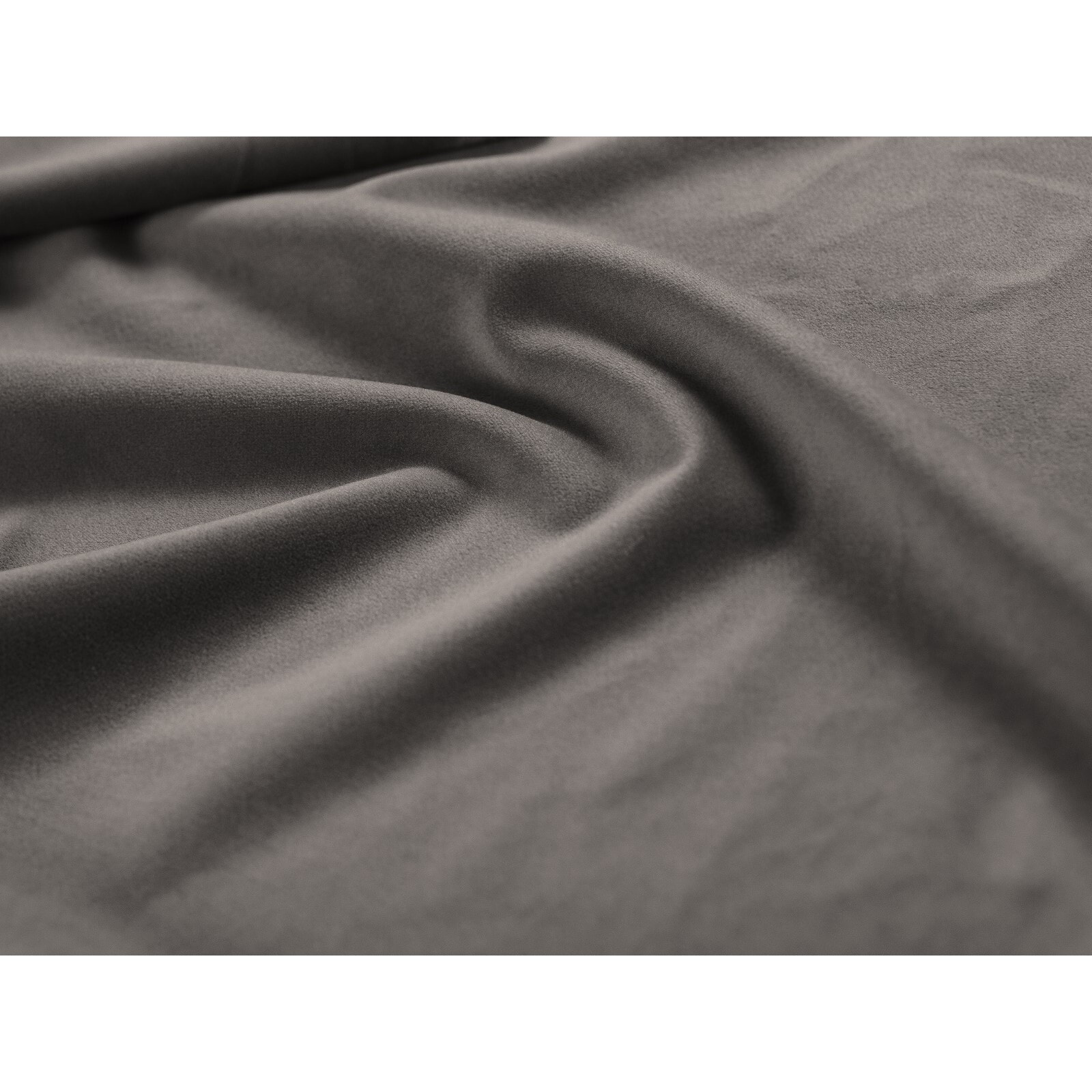 Méridienne droite "Bali" en velours gris clair
