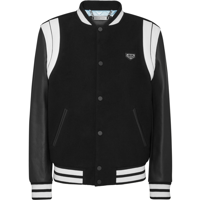 PHILIPP PLEIN Bomber de cuero