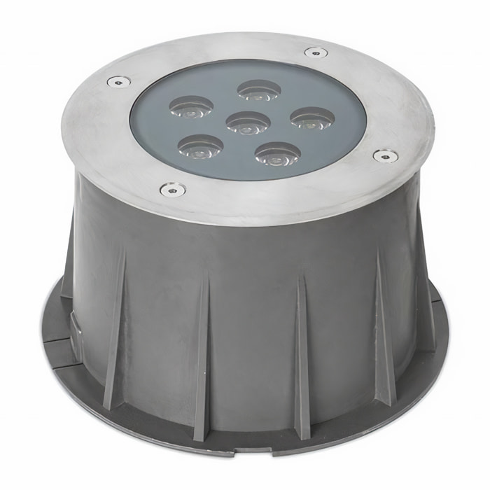 Forlight Icon Round - Foco Empotrable de Pared LED para Exterior IP65. LED 2.2W Blanco Cálido 3000K. Empotrable de Pared Exteri