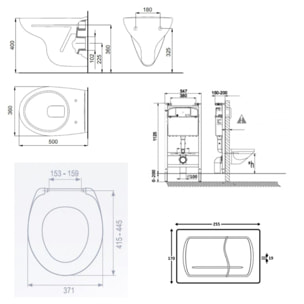 Pack Bâti-support Roca Active + WC suspendu Jika Neo + plaque blanche (RocaActiveS-LinePro-1)
