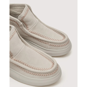 Botines Piel Serraje Beige - Tundra