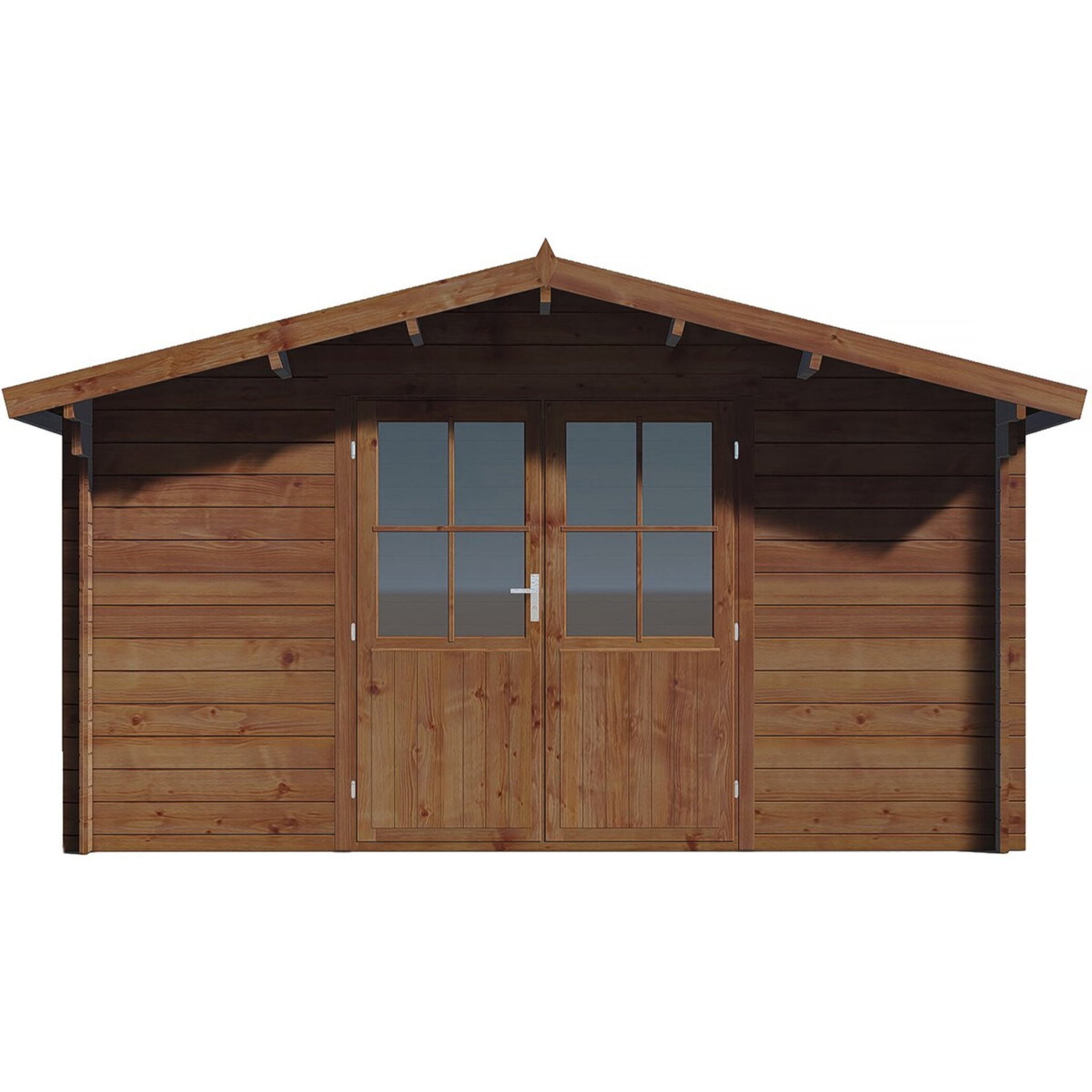 Abri de jardin bois  traité autoclave marron "Montlaur" - 18,9 m² - 35 mm