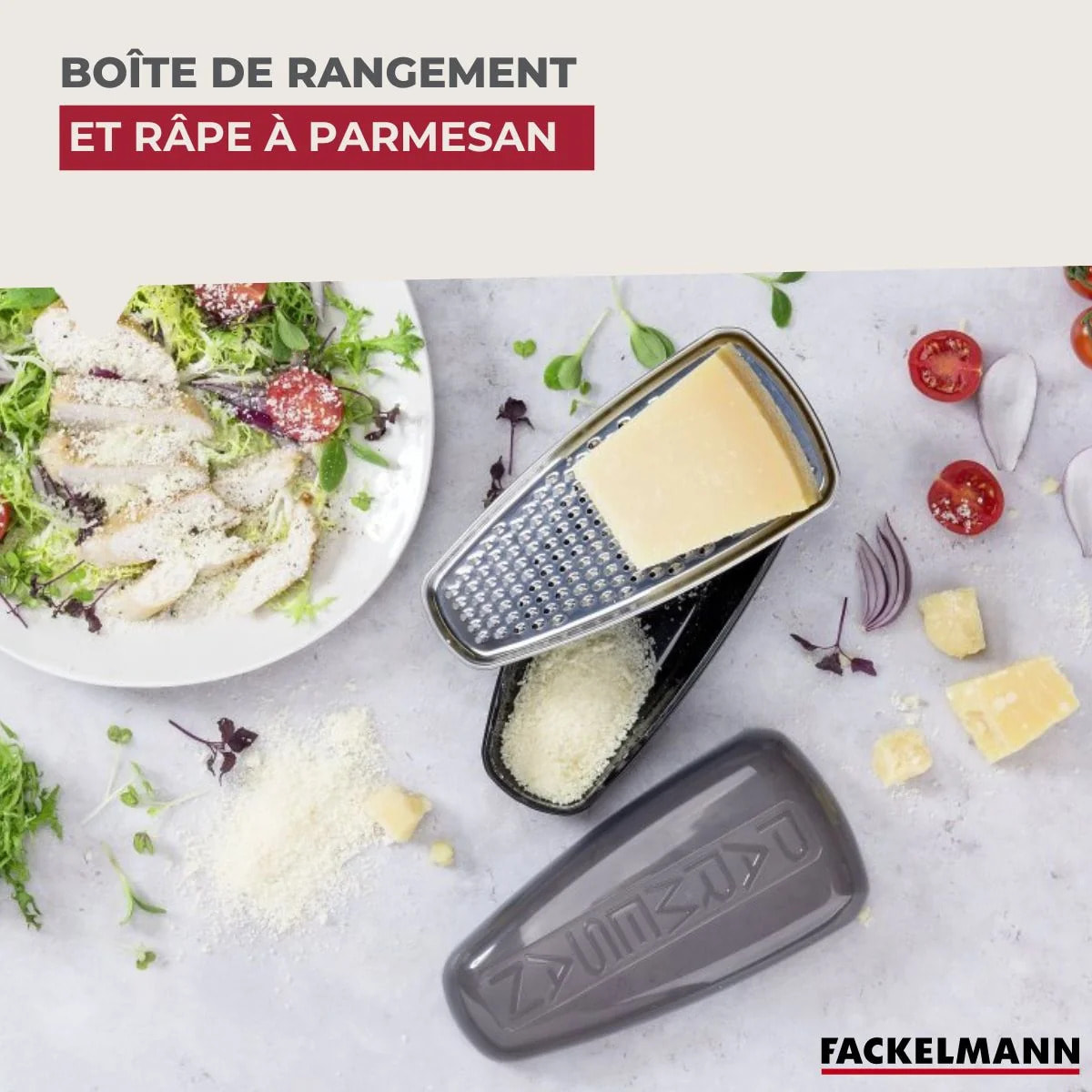 Râpe à parmesan et sa boîte de rangement 19 cm Fackelmann Handmade Tradition