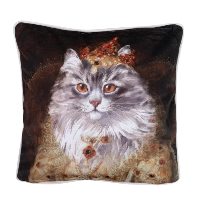 Cojin Velvet Gato Barraco 45x13x45 Cm