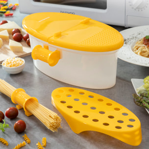 Cuecepasta para Microondas 4 en 1 con Accesorios y Recetas Pastrainest InnovaGoods