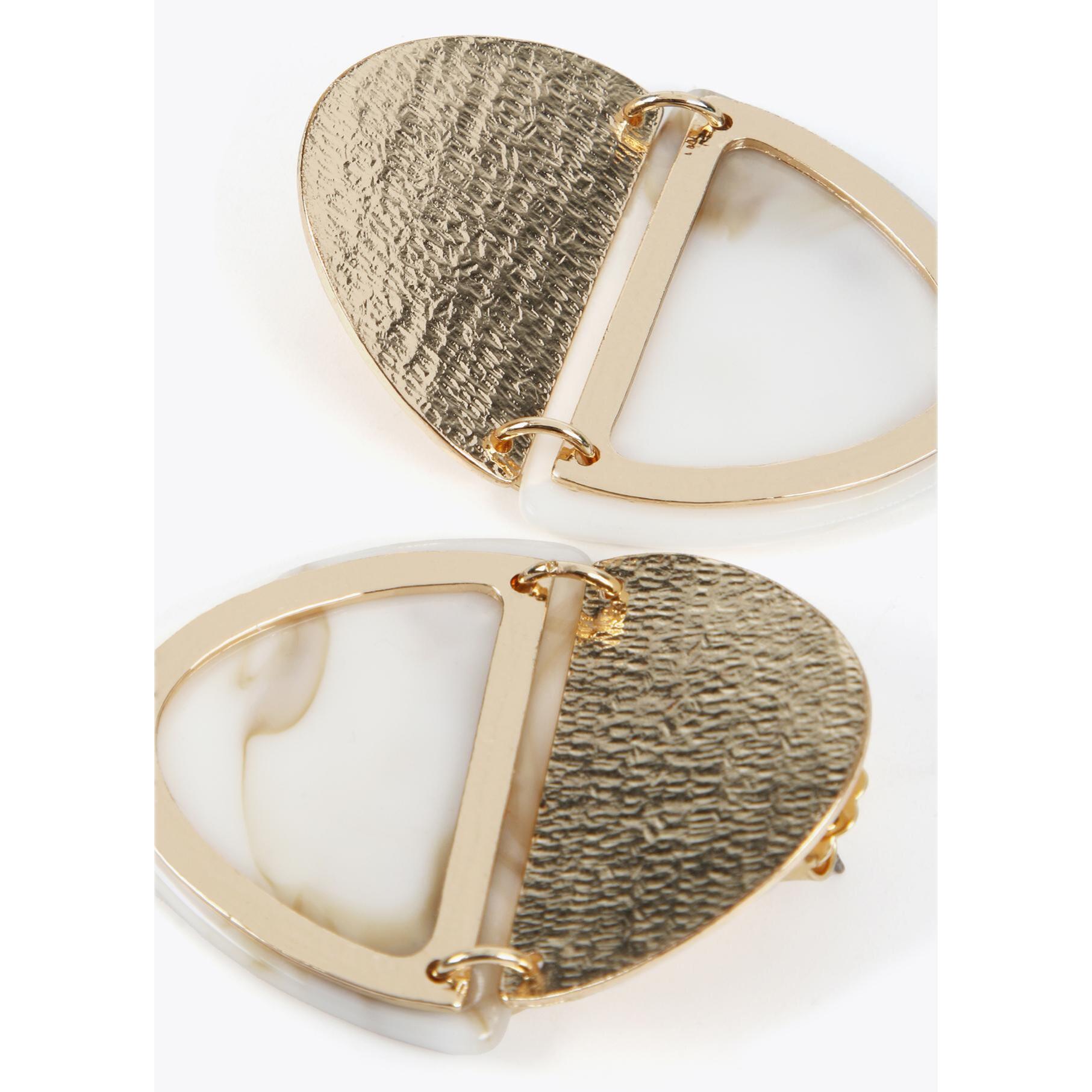 Orecchini doppio elemento metallo