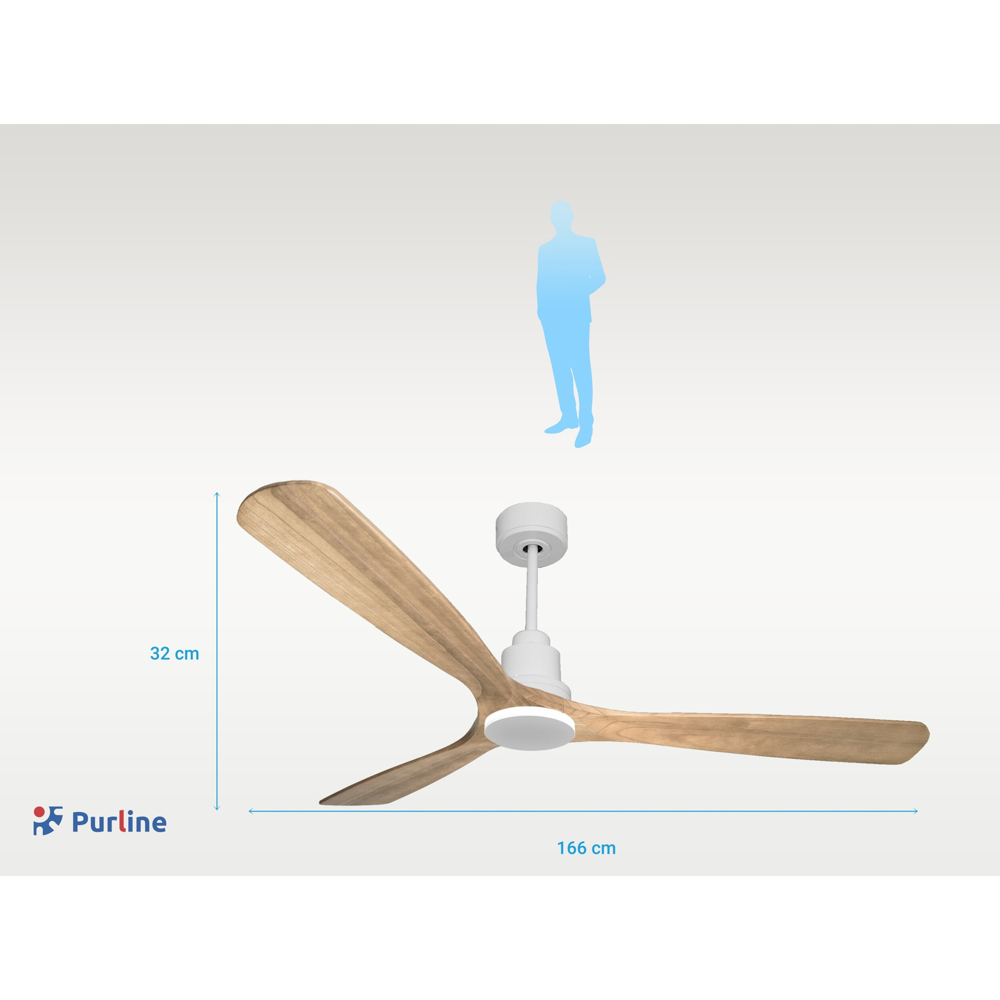 Ventilateur de plafond Réversible  Thermostat Wifi Moteur à courant continu Toits en pente Télécommande Hypersilence Mémoire Shopify Vendible (AUTOMATIQUE)