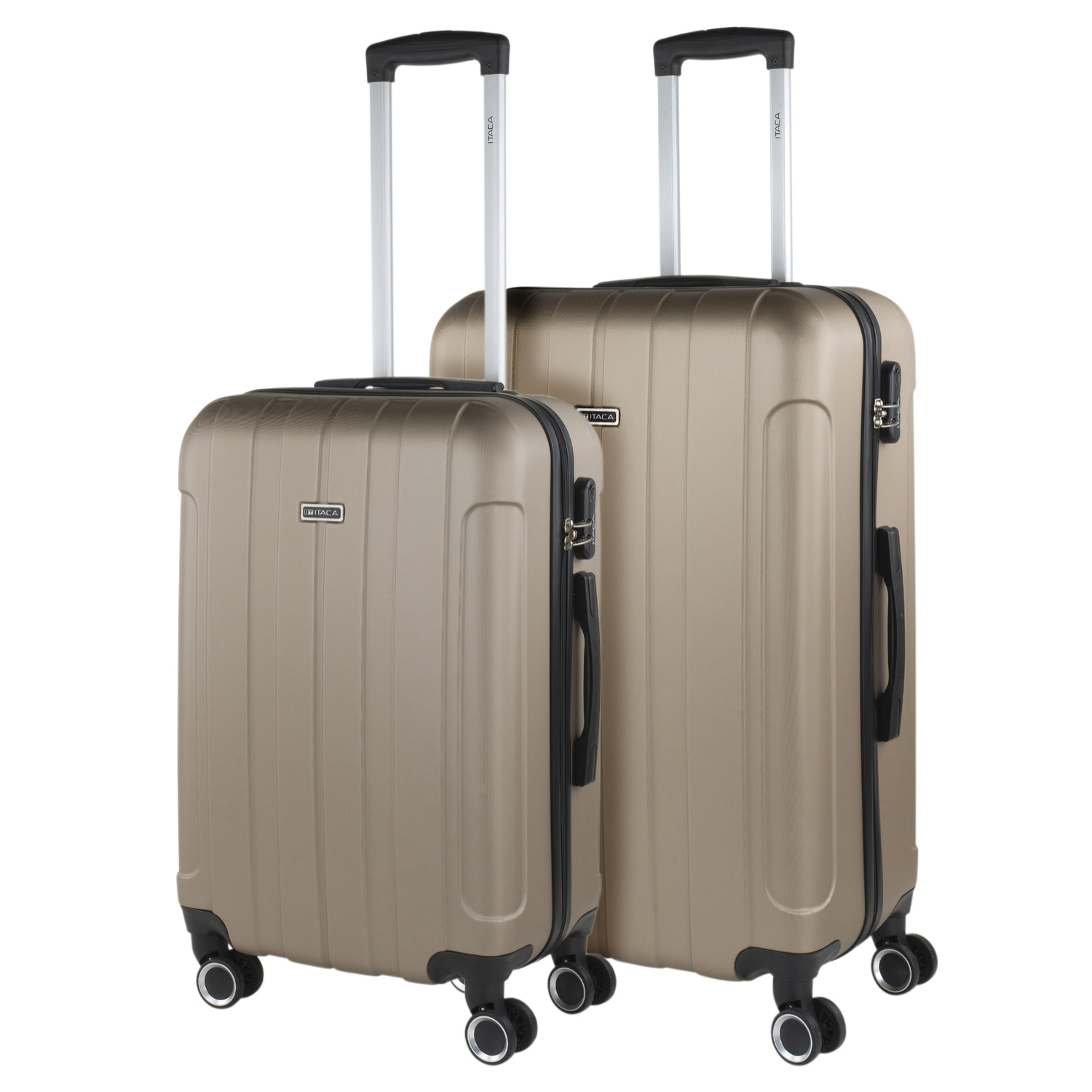 Juego De Maletas Rígidas Abs Itaca Havel Champagne