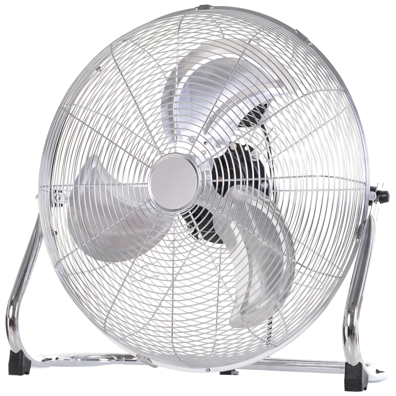 HOMCOM Grand ventilateur de bureau Ø 51 cm silencieux puissant 100 W 3 vitesses tête réglable gris métal