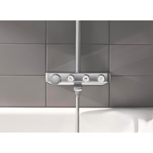 GROHE Colonne thermostatique bain/douche Euphoria Smartcontrol - 3 jets - Ø 26 cm + douchette 3 jets