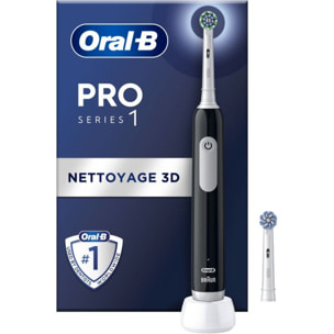 Brosse à dents électrique ORAL-B Oral-B Pro 1 Noire Cross Action + 1 bros
