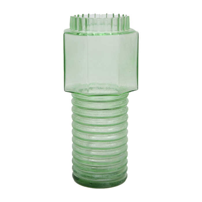 Vaso Multiforme H.41 Cm - Pezzi 1 - 17,5X41X17,5cm - Colore: Verde - Bianchi Dino - Vasi E Cont. Vetro, Alzate