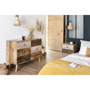 Commode Tali en bois 6 tiroirs