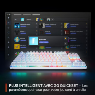 Clavier gamer STEELSERIES Apex Pro TKL Gen 3 FR Blanc