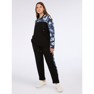 Fiorella Rubino - Pantalones globo de tejido scuba con bandas laterales - Negro