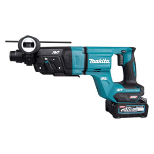 Taladro percutor SDS-PLUS 40V max Li-Ion - 28 mm XGT con kit de aspiración - MAKITA - con 2 baterías 40V 4.0Ah - cargador - caja - HR007GM202