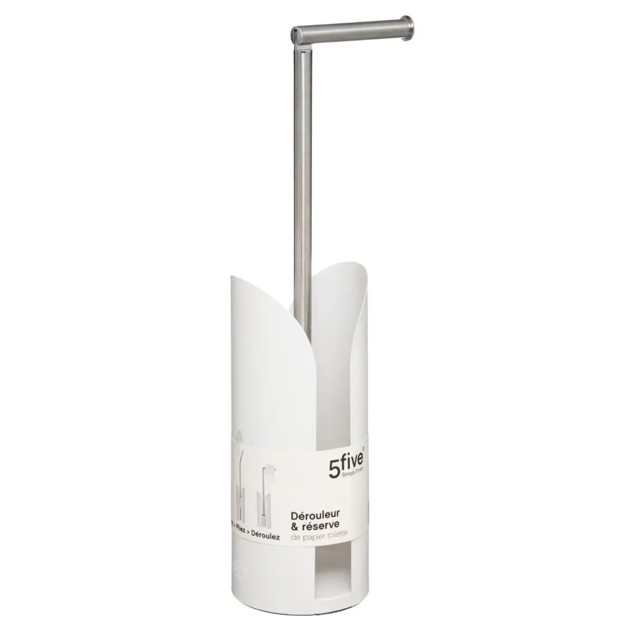 Dérouleur tige flexible métal "Colorama" blanc