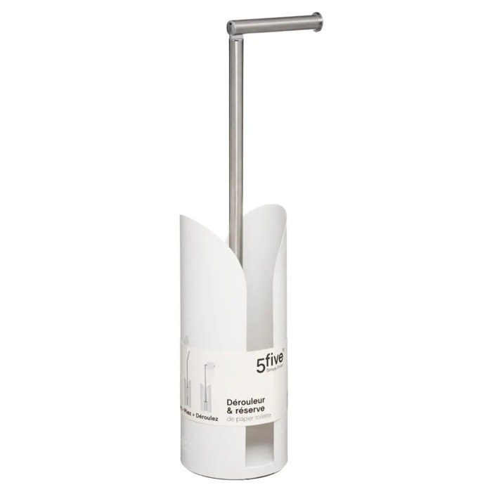 Dérouleur tige flexible métal "Colorama" blanc