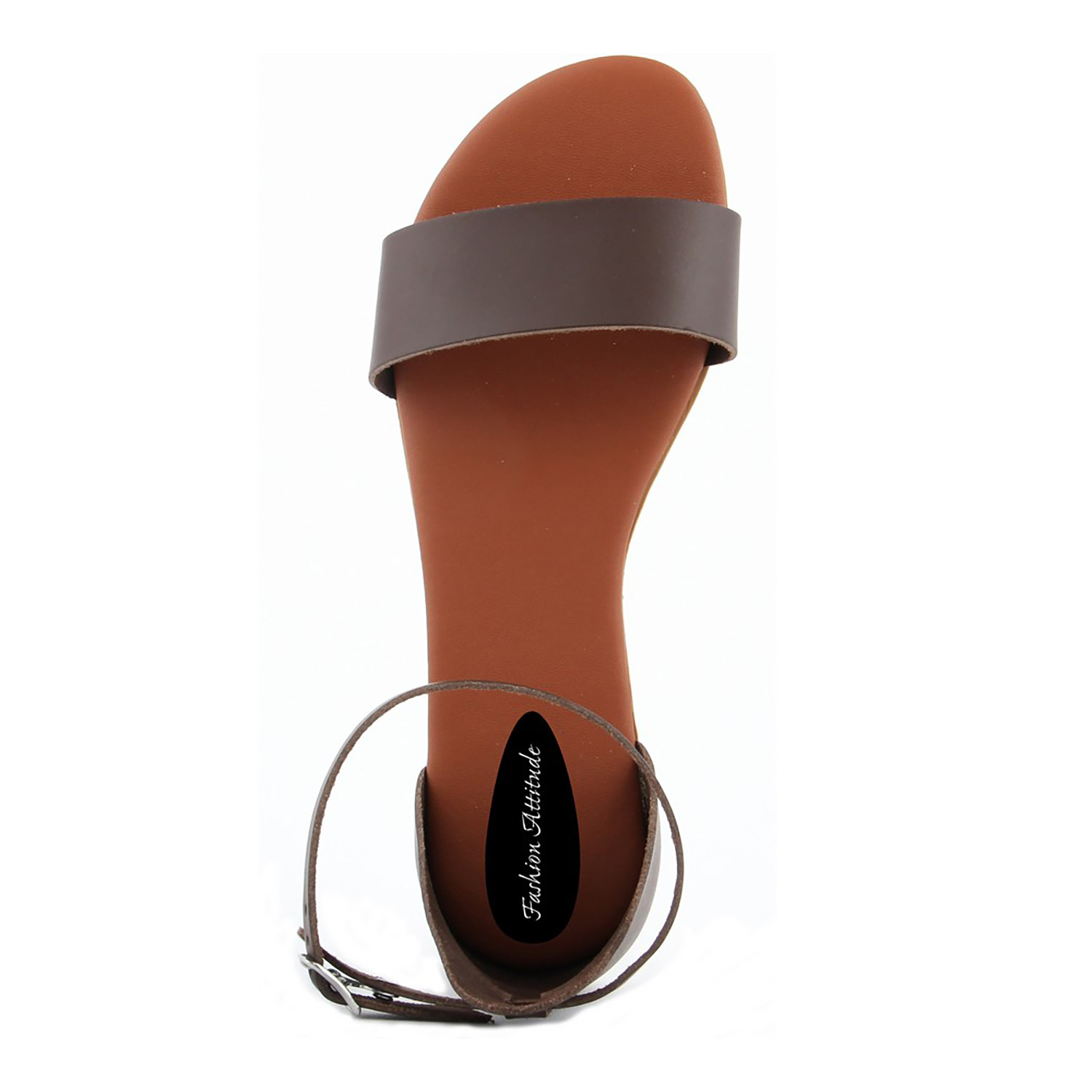 Sandalo Donna in pelle colore Marrone