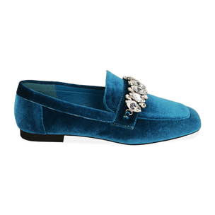 Mocasines de terciopelo petróleo