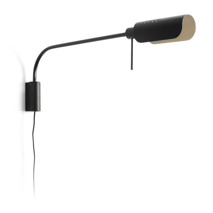 MARTINICA XL Aplique brazo de pared negro