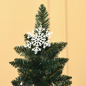 Sapin de Noël artificiel mince dia. 56xH.180 cm 380 branches grand réalisme support métal pliable antidérapant