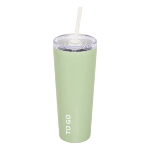 Gobelet isotherme avec paille 0,7Lvert