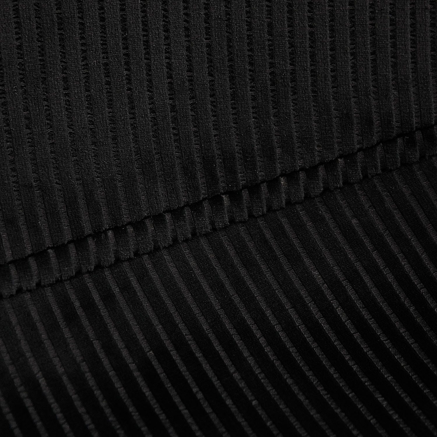 Chaise Velours Cotele Giulia Noir - Lot De 4