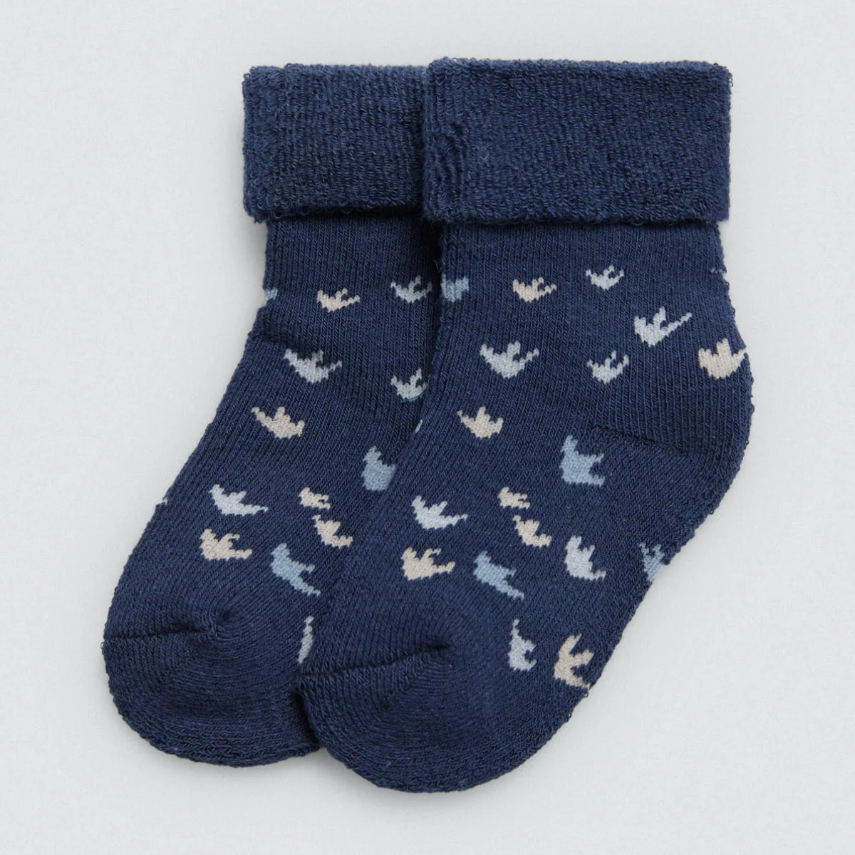 Confezione da 4 calzini termici per neonato a forma di dinosauro