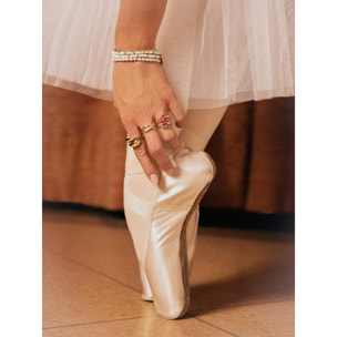 Anello Maxi Abraccio Acciao Placcato Oro