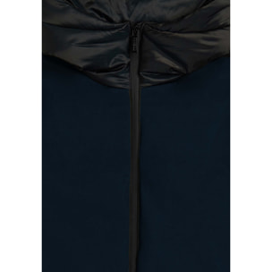 Piumino donna lunghezza media con inserti lucidi e opachi