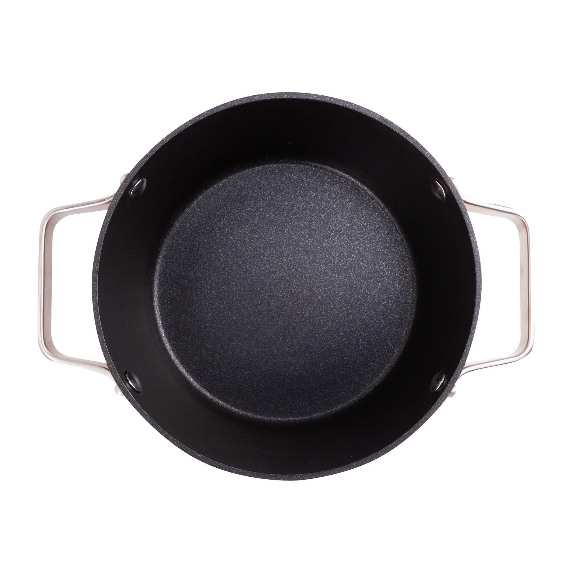 Juego de 2 Cacerolas Ø20cm-2L Ø28cm-6L + Cazo Ø16cm-1,3L en Aluminio forjado AGROS San Ignacio