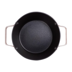 Juego de 2 Cacerolas Ø20cm-2L Ø28cm-6L + Cazo Ø16cm-1,3L en Aluminio forjado AGROS San Ignacio