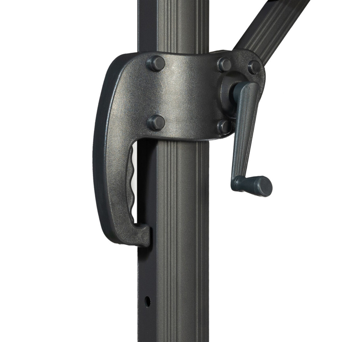 Parasol Sombra 360° carré avec housse de protection - Gris