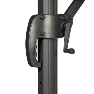 Parasol Sombra 360° carré avec housse de protection - Gris