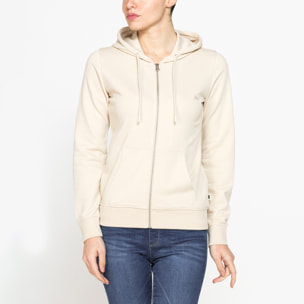 FELPA CON CAPPUCCIO E ZIP