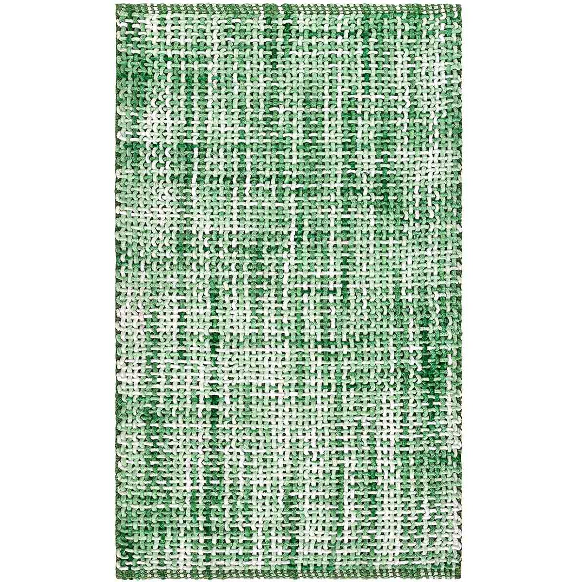 Tappeto bagno CRAZY VERDE in microfibra misto cotone, morbido antiscivolo lavabile in lavatrice, tappetino lavabo sanitari bagno