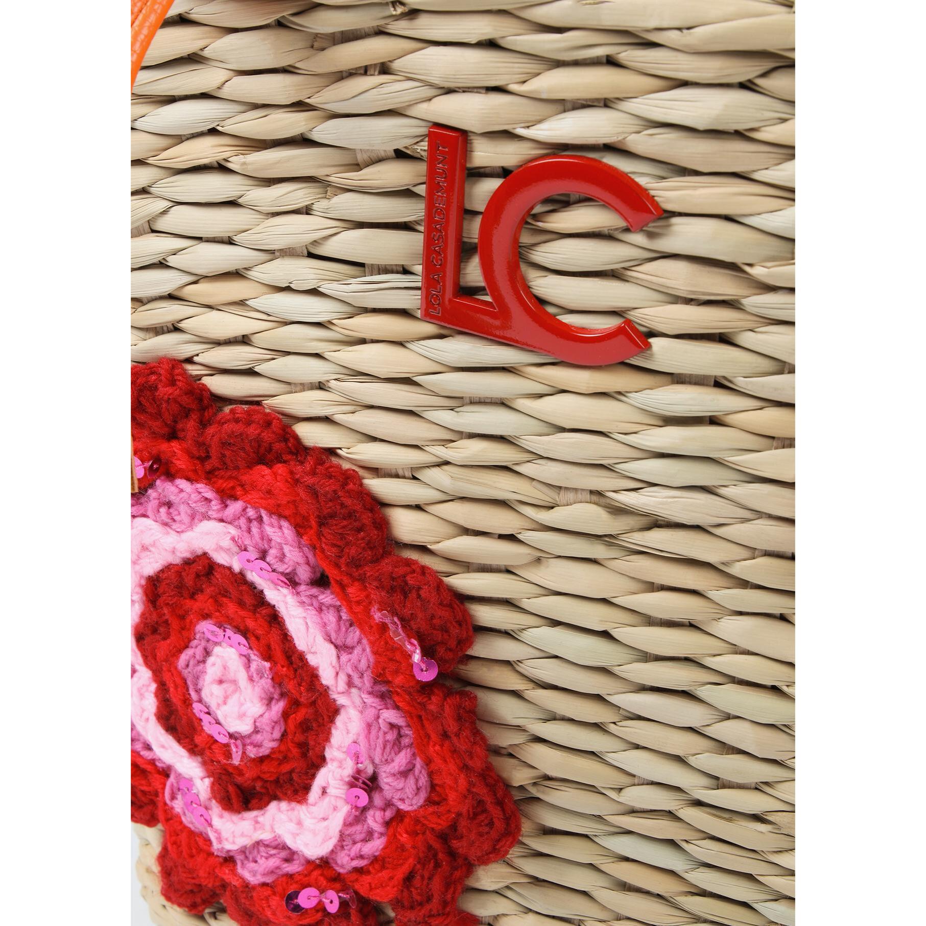 Borsa a cesta fiori crochet
